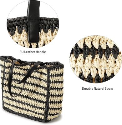 HERALD HANDMADE LARGE STRAW TOTE HANDBAG FOR WOMEN, SUMMER BEACH WEAVING CHIC Woven SHOULDER BORSE túi xách để đi du lịch
