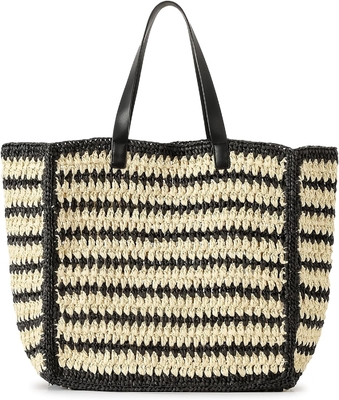 HERALD HANDMADE LARGE STRAW TOTE HANDBAG FOR WOMEN, SUMMER BEACH WEAVING CHIC Woven SHOULDER BORSE túi xách để đi du lịch