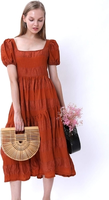 MIUCO Phụ nữ BAMBOO HANDBAG Bàn tay làm bằng tay TOTE LARGE BAG SLOW BEACH BAG