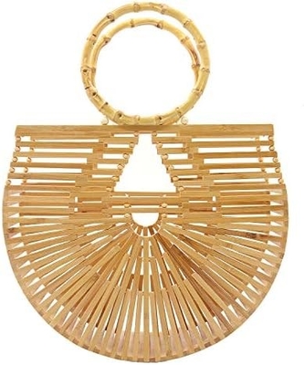 Miuco Phụ nữ túi xách tre làm bằng tay túi xách Tote Bag