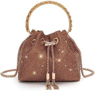 Bling Crystal Rhinestone Purse cho phụ nữ Sparkly Clutch Handbag Crossbody Bag cho bữa tiệc cưới tối