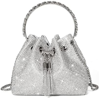 Bling Crystal Rhinestone Purse cho phụ nữ Sparkly Clutch Handbag Crossbody Bag cho bữa tiệc cưới tối