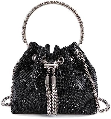 Bling Crystal Rhinestone Purse cho phụ nữ Sparkly Clutch Handbag Crossbody Bag cho bữa tiệc cưới tối