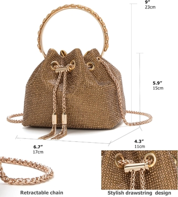 Bling Crystal Rhinestone Purse cho phụ nữ Sparkly Clutch Handbag Crossbody Bag cho bữa tiệc cưới tối