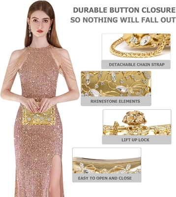 Chiếc túi xách đêm túi xách cho phụ nữ rhinestones túi xách Party rực rỡ vai túi xách cưới với chuỗi