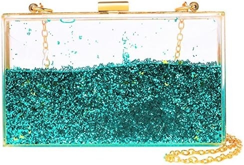 JeVenis Magic Transparent Sequins Clutch Purse Evening Handbag For Party Prom Bride (Bộ túi xách tối cho bữa tiệc)