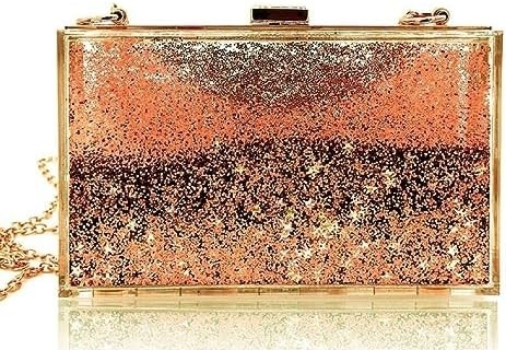 JeVenis Magic Transparent Sequins Clutch Purse Evening Handbag For Party Prom Bride (Bộ túi xách tối cho bữa tiệc)