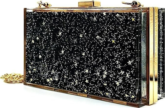 JeVenis Magic Transparent Sequins Clutch Purse Evening Handbag For Party Prom Bride (Bộ túi xách tối cho bữa tiệc)