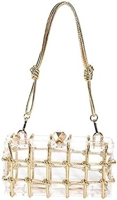 Túi Acrylic rõ ràng Rhinestone Acrylic Clutch Crystal túi xách tối cho phụ nữ Glitter túi xách cho bữa tiệc cocktail đám cưới