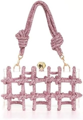 Túi Acrylic rõ ràng Rhinestone Acrylic Clutch Crystal túi xách tối cho phụ nữ Glitter túi xách cho bữa tiệc cocktail đám cưới
