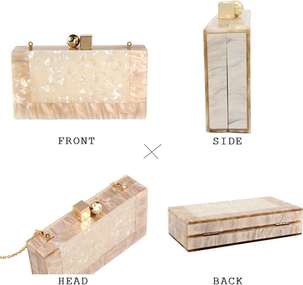Phụ nữ Acrylic Evening Clutch bag Glitter Marble Purse Handbag cho đám cưới Cocktail Party Prom