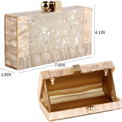 Phụ nữ Acrylic Evening Clutch bag Glitter Marble Purse Handbag cho đám cưới Cocktail Party Prom