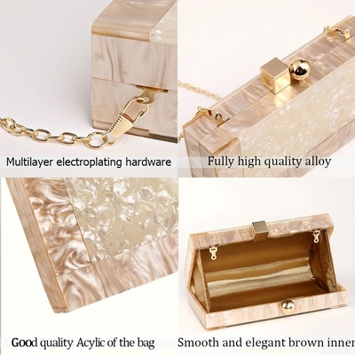 Phụ nữ Acrylic Evening Clutch bag Glitter Marble Purse Handbag cho đám cưới Cocktail Party Prom