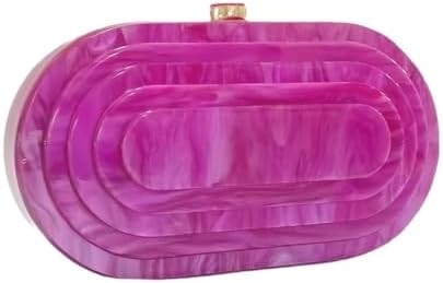 Acrylic Evening Clutch Bag cho phụ nữ Shell Shape Shoulder Crossbody Bag Glitter Marble Purse Handbag