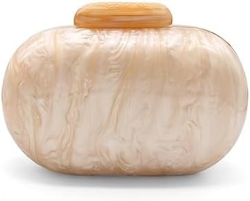 Acrylic Evening Clutch Bag cho phụ nữ Shell Shape Shoulder Crossbody Bag Glitter Marble Purse Handbag