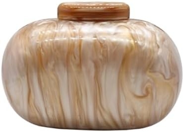 Acrylic Evening Clutch Bag cho phụ nữ Shell Shape Shoulder Crossbody Bag Glitter Marble Purse Handbag