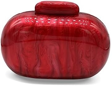 Acrylic Evening Clutch Bag cho phụ nữ Shell Shape Shoulder Crossbody Bag Glitter Marble Purse Handbag