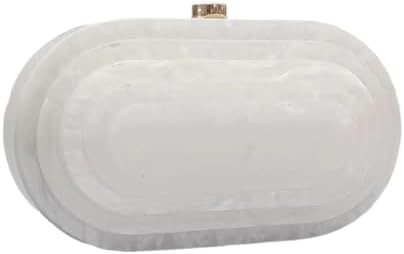 Acrylic Evening Clutch Bag cho phụ nữ Shell Shape Shoulder Crossbody Bag Glitter Marble Purse Handbag