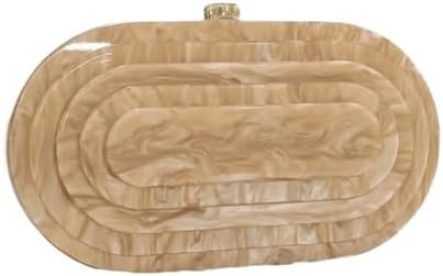 Acrylic Evening Clutch Bag cho phụ nữ Shell Shape Shoulder Crossbody Bag Glitter Marble Purse Handbag