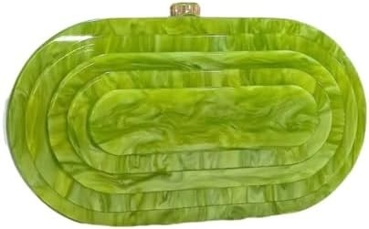 Acrylic Evening Clutch Bag cho phụ nữ Shell Shape Shoulder Crossbody Bag Glitter Marble Purse Handbag