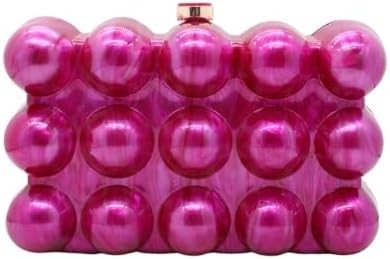 Acrylic Evening Clutch Bag cho phụ nữ Shell Shape Shoulder Crossbody Bag Glitter Marble Purse Handbag