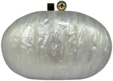 Acrylic Evening Clutch Bag cho phụ nữ Shell Shape Shoulder Crossbody Bag Glitter Marble Purse Handbag