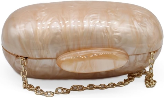 Acrylic Evening Clutch Bag cho phụ nữ Shell Shape Shoulder Crossbody Bag Glitter Marble Purse Handbag