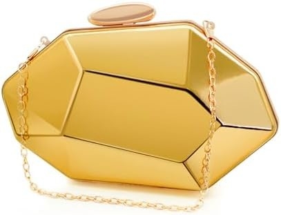 Đàn bà LATTICE MODEL METAL EVENING HANDBAG,GEOMETRIC EVENING CLUTCH BORSE cho các bữa tiệc,đám cưới,Proms