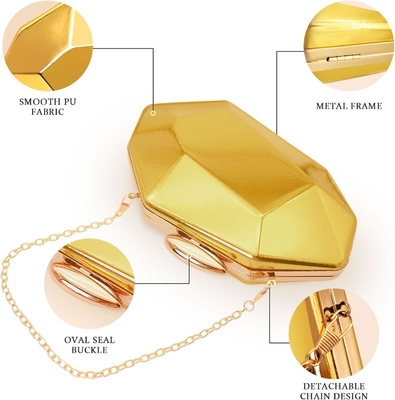 Đàn bà LATTICE MODEL METAL EVENING HANDBAG,GEOMETRIC EVENING CLUTCH BORSE cho các bữa tiệc,đám cưới,Proms