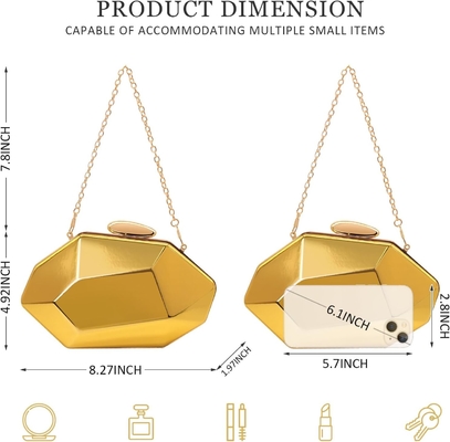Đàn bà LATTICE MODEL METAL EVENING HANDBAG,GEOMETRIC EVENING CLUTCH BORSE cho các bữa tiệc,đám cưới,Proms