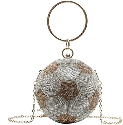 Umren Đàn bà Bóng rổ hình chéo túi xách cơ thể rhinestone bóng tròn tinh thể buổi tối túi nhét túi xách cho đám cưới