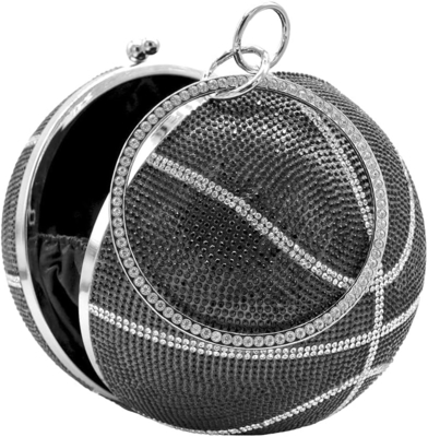 Umren Đàn bà Bóng rổ hình chéo túi xách cơ thể rhinestone bóng tròn tinh thể buổi tối túi nhét túi xách cho đám cưới