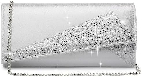 DASEIN Đàn bà satin rhinestone clutch evening bags scincLE glitter shiny purse túi xách cho bữa tiệc đám cưới cocktail prom