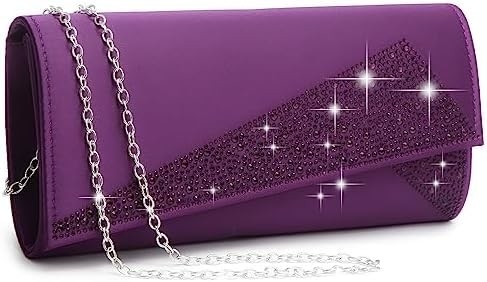 DASEIN Đàn bà satin rhinestone clutch evening bags scincLE glitter shiny purse túi xách cho bữa tiệc đám cưới cocktail prom
