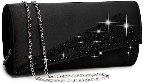 DASEIN Đàn bà satin rhinestone clutch evening bags scincLE glitter shiny purse túi xách cho bữa tiệc đám cưới cocktail prom