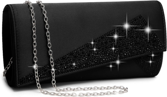 DASEIN Đàn bà satin rhinestone clutch evening bags scincLE glitter shiny purse túi xách cho bữa tiệc đám cưới cocktail prom
