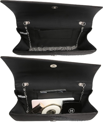 DASEIN Đàn bà satin rhinestone clutch evening bags scincLE glitter shiny purse túi xách cho bữa tiệc đám cưới cocktail prom