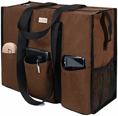 TOPDESIGN UTILITY chống nước túi xách với 13 túi bên ngoài và bên trong, đóng cửa niêm phong trên cùng và hỗ trợ đáy dày