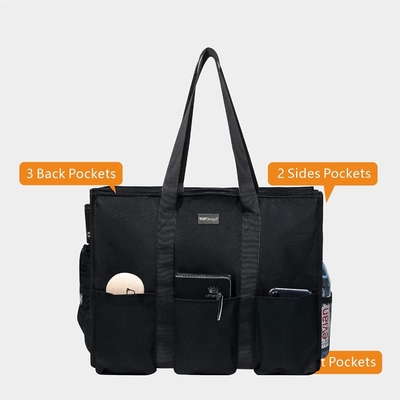 TOPDESIGN UTILITY chống nước túi xách với 13 túi bên ngoài và bên trong, đóng cửa niêm phong trên cùng và hỗ trợ đáy dày
