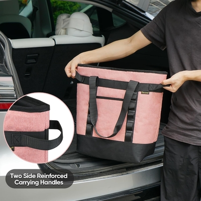 BALEINE LARGE 36-CAN COOLER BAGS CÁC, PEVA mềm COOLER TOTE BAG, túi tạp hóa CÁC với zippered trên