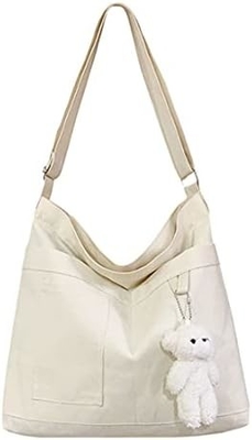 Thương hiệu: Kehpish túi xách bông vải bông kinh tế,Vụ túi vai Hobo nữ Crossbody túi tay với 3 túi bên ngoài