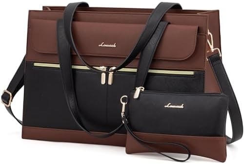 Lovevook laptop bag cho phụ nữ 15.6 inch laptop TOTE work bag chuyên nghiệp da máy tính briefcase chống nước kinh doanh