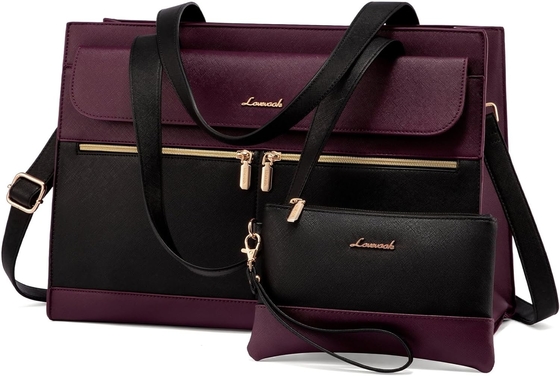 Lovevook laptop bag cho phụ nữ 15.6 inch laptop TOTE work bag chuyên nghiệp da máy tính briefcase chống nước kinh doanh