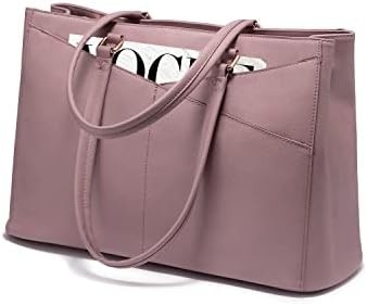 laptop túi xách cho phụ nữ 15,6 inch da chống nước túi máy tính kinh doanh văn phòng làm việc briefcase màu đen