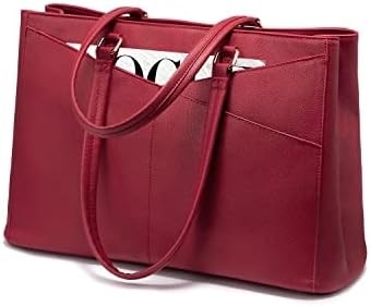 laptop túi xách cho phụ nữ 15,6 inch da chống nước túi máy tính kinh doanh văn phòng làm việc briefcase màu đen