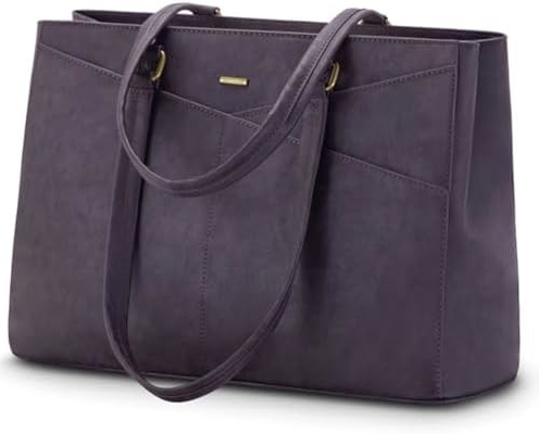 laptop túi xách cho phụ nữ 15,6 inch da chống nước túi máy tính kinh doanh văn phòng làm việc briefcase màu đen