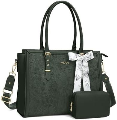 MOSISO laptop bag cho phụ nữ, 17-17.3 inch PU da TOTE BAG tương thích với Macbook, HP, Dell, ASUS Notebook