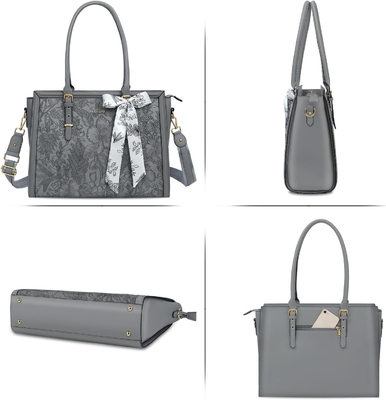 MOSISO laptop bag cho phụ nữ, 17-17.3 inch PU da TOTE BAG tương thích với Macbook, HP, Dell, ASUS Notebook