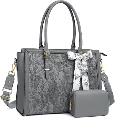 MOSISO laptop bag cho phụ nữ, 17-17.3 inch PU da TOTE BAG tương thích với Macbook, HP, Dell, ASUS Notebook