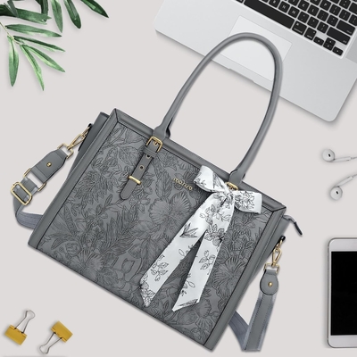 MOSISO laptop bag cho phụ nữ, 17-17.3 inch PU da TOTE BAG tương thích với Macbook, HP, Dell, ASUS Notebook
